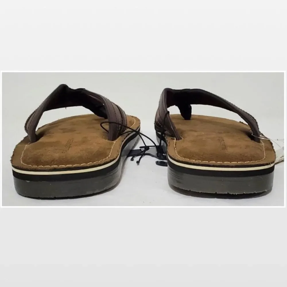 New Falls Creek Mens Flip Flops Shoes Outdoor Brown Tan Size 9 Slip On